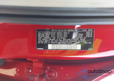 2019 Volvo Xc60 T6 Inscription z USA, uszkodzony, nr VIN LYVA22RL8KB178381